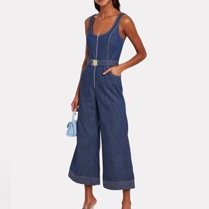Alexis Bristol Chambray Flared jumpsuit NWT